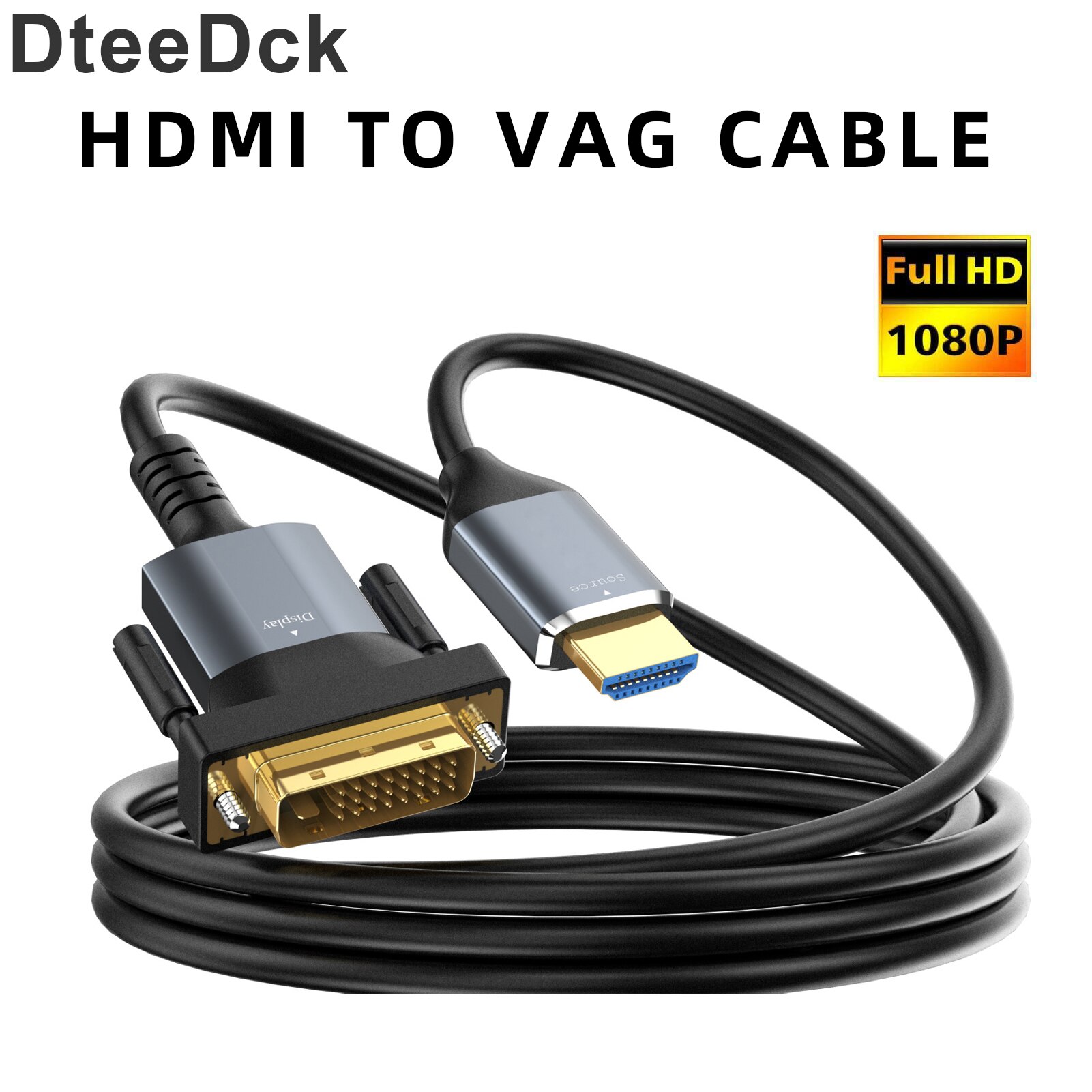 DteeDck HDMI-DVI ̺ ȣȯ,  Ϸ 극̵ , 1080P Ǯ DVI-D -HDMI   ̺